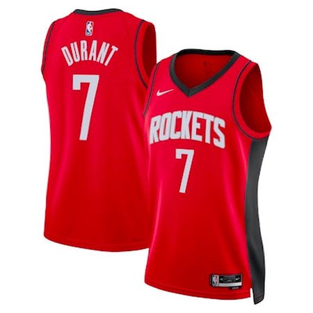 Women's Houston Rockets #7 Kevin Durant Red Statement Edition Swingman Jersey