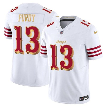 Men's San Francisco 49ers #13 Brock Purdy White Rivalries Collection F.U.S.E. Vapor Limited Stitched Jersey
