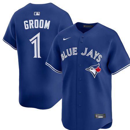 Men's Toronto Blue Jays Nike #1 Groom Royal Home Replica Jersey