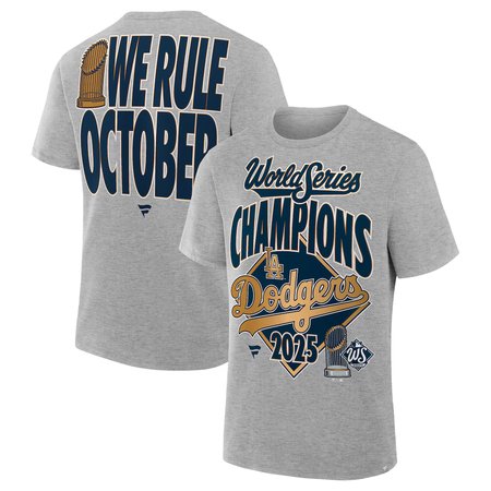 Men's Los Angeles Dodgers Steel 2025 World Series Champions Locker Room Authentic T-Shirt