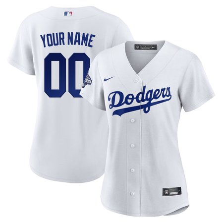 Women's Los Angeles Dodgers Nike White 2025 World Series Champions Home Custom Replica Player Jersey