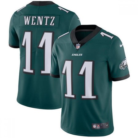 Youth Philadelphia Eagles #11 Carson Wentz Nike Midnight Green Vapor Untouchable Limited Stitched NFL Jersey