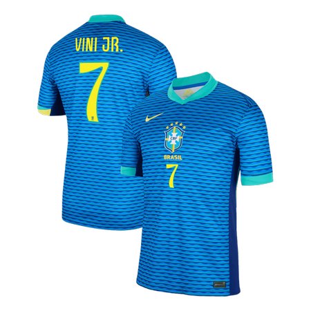 Men's VINI JR. #7 Brazil Away Replica Soccer Jersey Copa America 2024