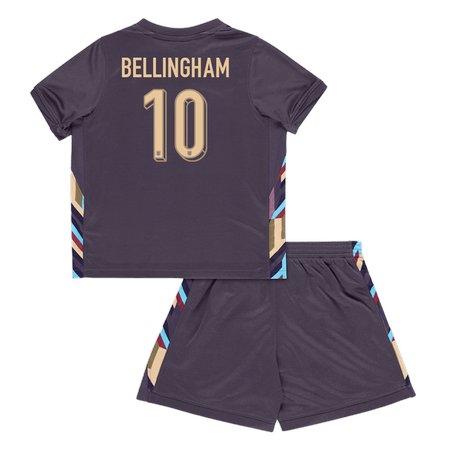 Kid's BELLINGHAM #10 England Away Soccer Jersey Kit EURO 2024