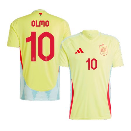 Men's OLMO #10 Spain Away Replica Soccer Jersey EURO 2024