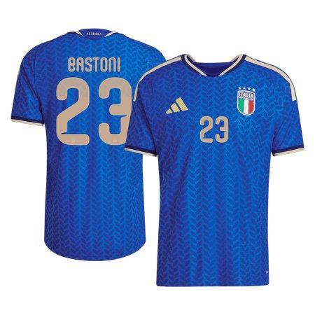 Men's BASTONI #23 Italy Home Authentic Jersey World Cup 2026