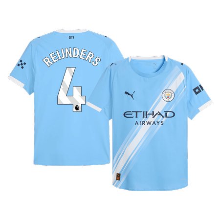 Men's REIJNDERS #4 Manchester City Home Authentic Jersey 2025/26
