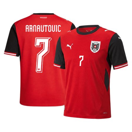 Men's ARNAUTOVIC #7 Austria Home Replica Soccer Jersey World Cup 2026