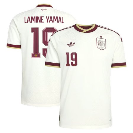 Kid's Lamine Yamal #19 Spain Away Authentic Jersey World Cup 2026