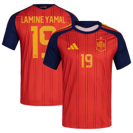 Kid's Lamine Yamal #19 Spain Home Replica Jersey World Cup 2026