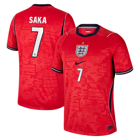 Kid's Bukayo Saka #7 England Away Stadium Replica Jersey World Cup 2026