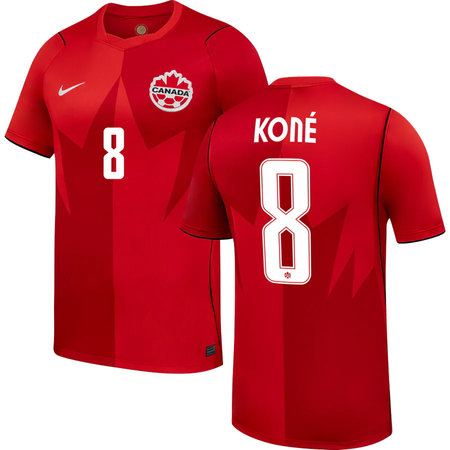 Kid's KONÉ #8 Canada Home Replica Jersey World Cup 2026