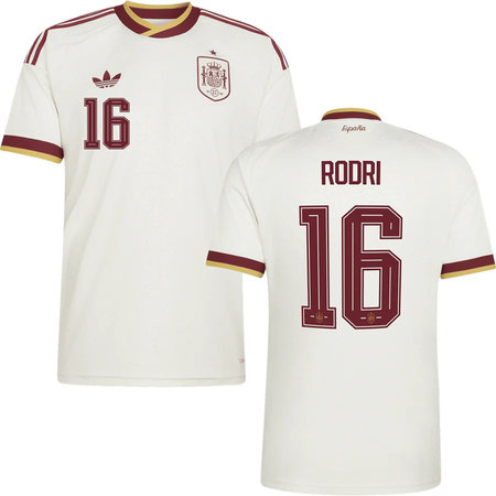 Kid's RODRI #16 Spain Away Replica Jersey World Cup 2026