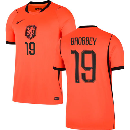 Kid's BROBBEY #19 Netherlands Home Replica Jersey World Cup 2026