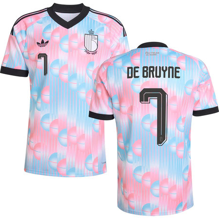 Kid's DE BRUYNE #7 Belgium Away Replica Jersey World Cup 2026