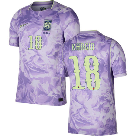 Kid's KANGIN #18 South Korea Away Replica Jersey World Cup 2026