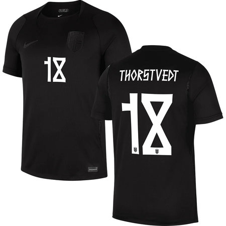 Men's THORSTVEDT #18 Norway Away Replica Jersey World Cup 2026