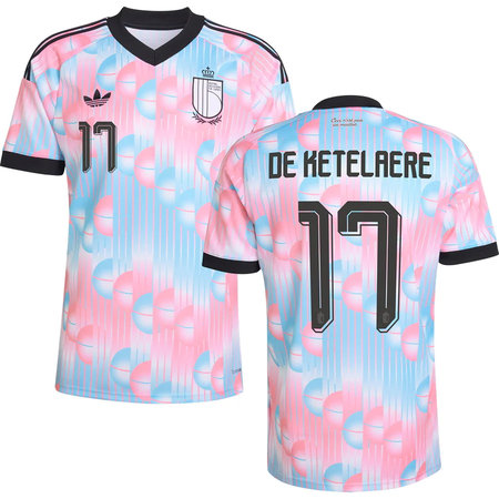 Kid's DE KETELAERE #17 Belgium Away Replica Jersey World Cup 2026