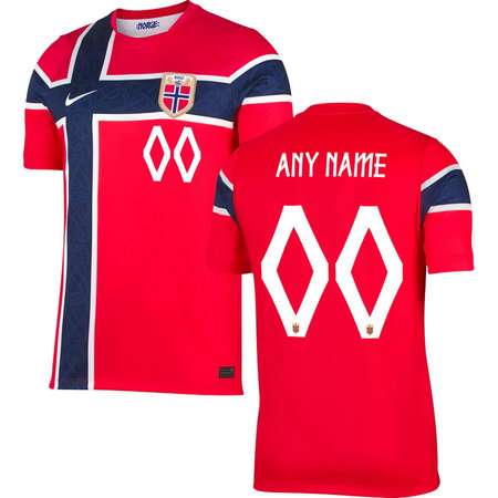 Men's Norway Home Replica Custom Jersey World Cup 2026